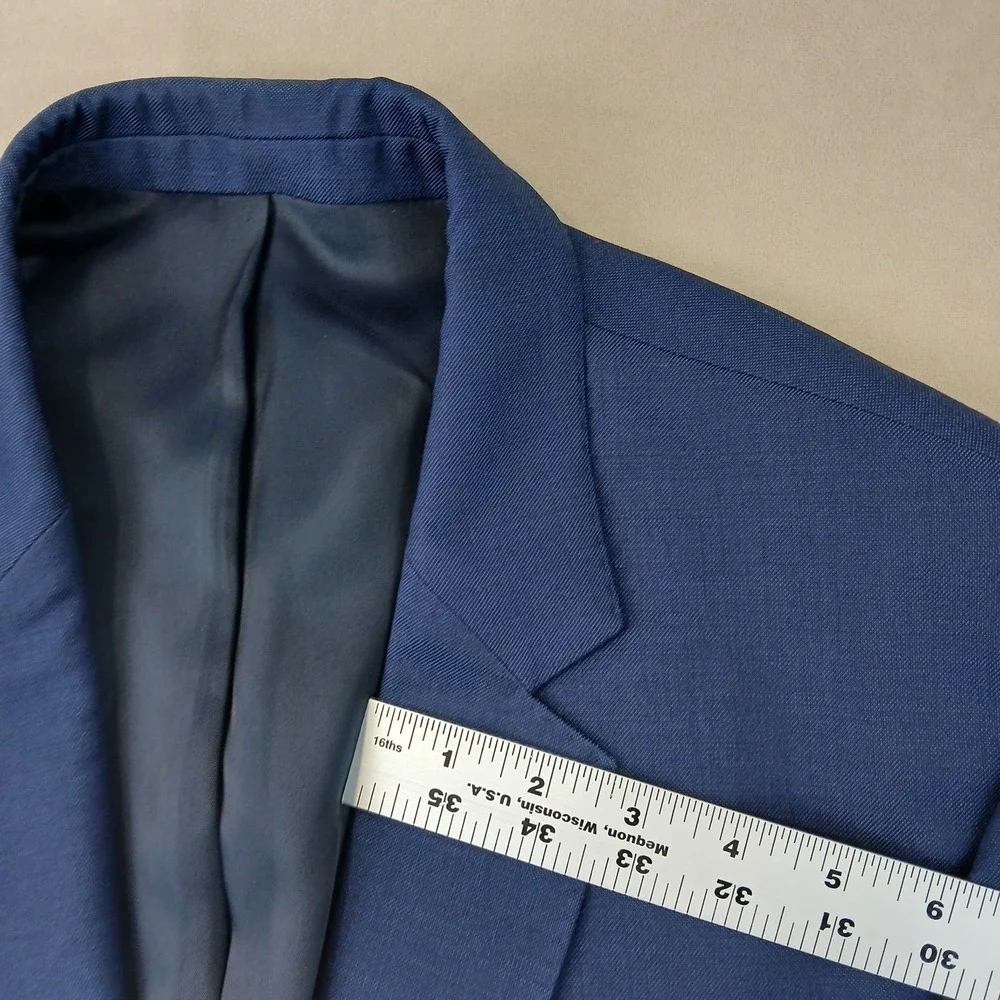 The Blk Tux Tollegno 44R Mens Blazer Sport Coat Merino Modern 21x30 **Fits 42R *